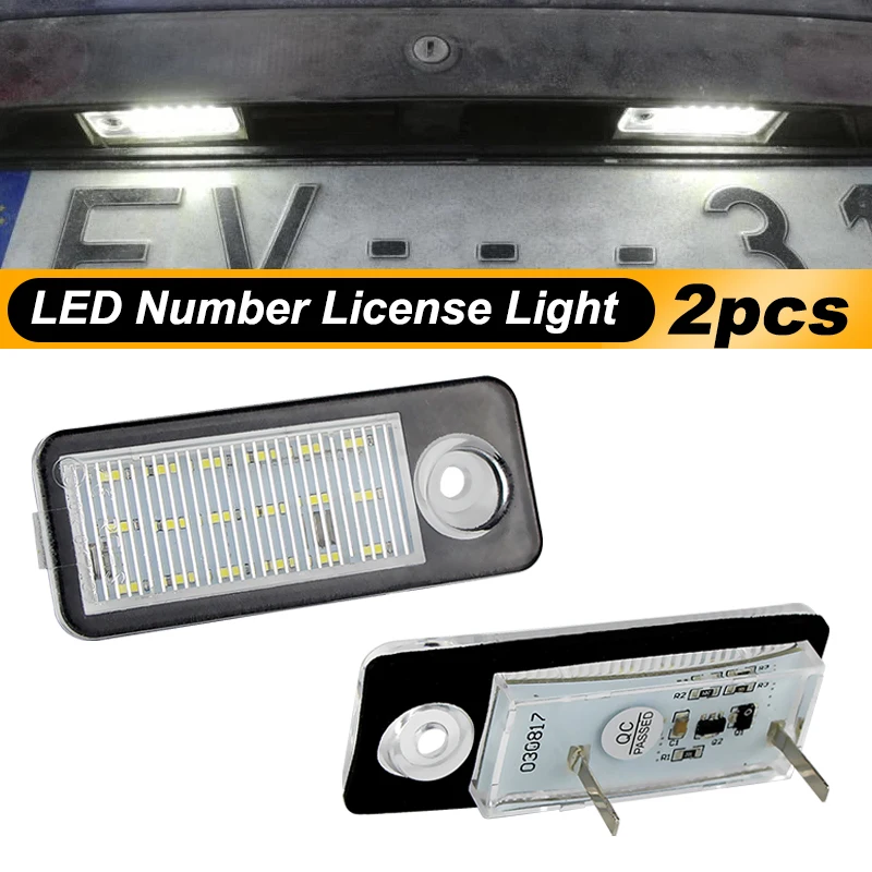 2pcs Led License Number Plate Light Replace OEM# 4B9943021