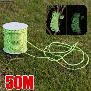 50M Reflective Paracord 2.5mm Parachute Cord Outdoor Camping survival Rope Durable Umbrella Tent Lanyard Strap Clothesline Rope