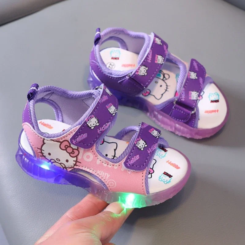 Girls LED Hello Kitty Sandals 6