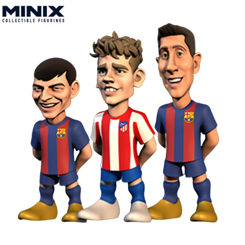 

Minix Collectible Figurines International Giant Club Football Star Series Lewandowski Pedri Griezmann Collection Model 12cm