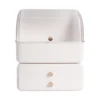 Large Makeup Organizer Make Up Cosmetics Plastic organizer box with Brush Holder Lid and Drawers 3