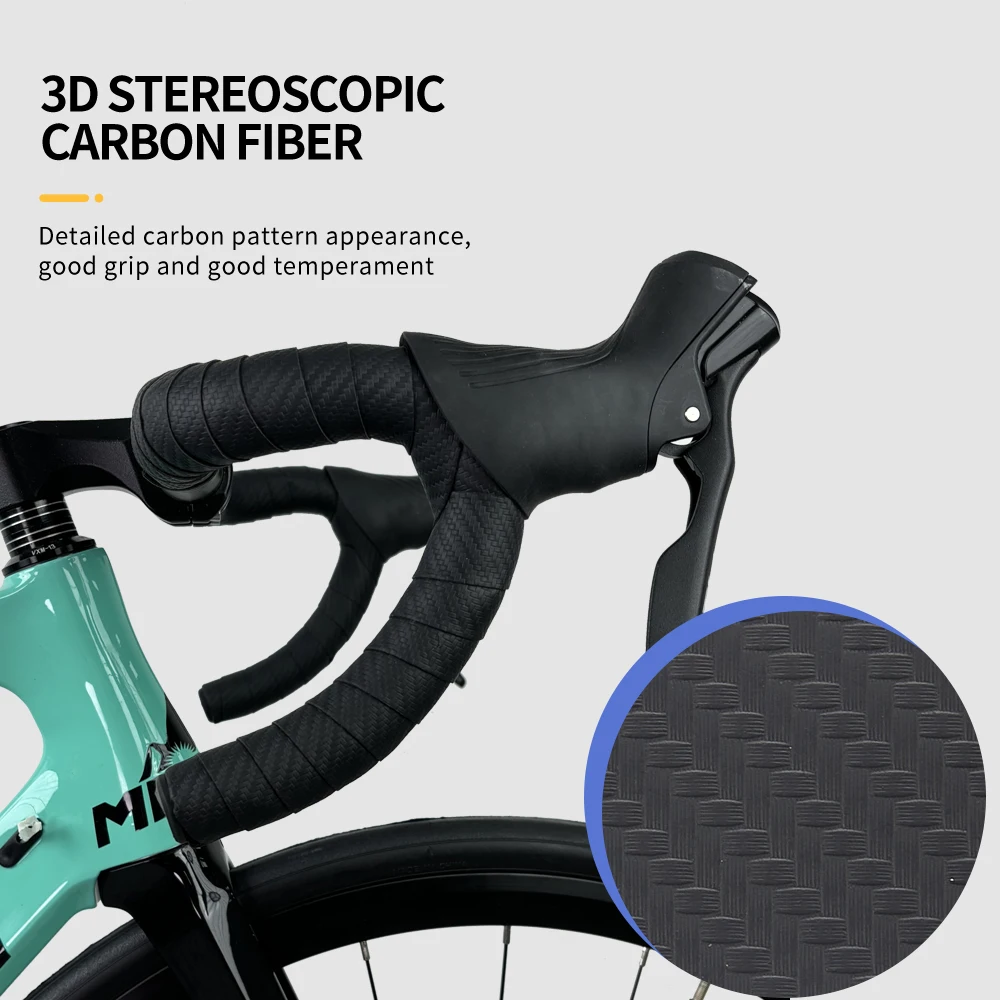 MOTSUV Road Bike Handlebar Tape 3D Carbon fiber Anti-slip Shock Absorbing Belt Winding Straps Soft Wear-Resistant Cycling Stra bike handlebar tape,bicycle handlebar strap