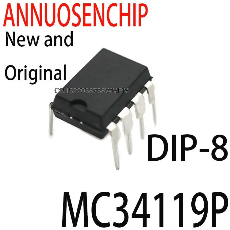 10PCS New and Original MC34119 DIP 8 Low Power Audio Amplifier MC34119P ...