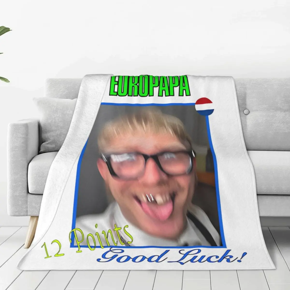 

Joost Klein Europapa Blankets The Netherlands Wool Funny Breathable Throw Blankets for Bedding Lounge All Season