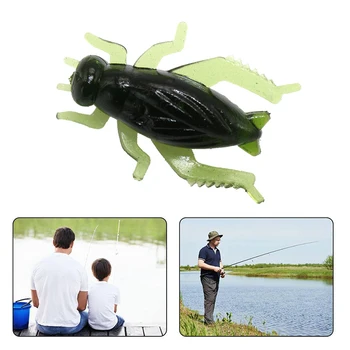 1pcs Artificial Soft Cricket Fishing Lure Insect Lure Lightweight Grasshopper Floating Ocean 1