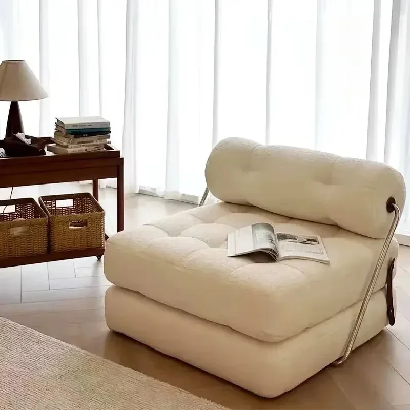 Flip Open Sofa Bed for Bedroom Living Room Plush Lazy Sofa