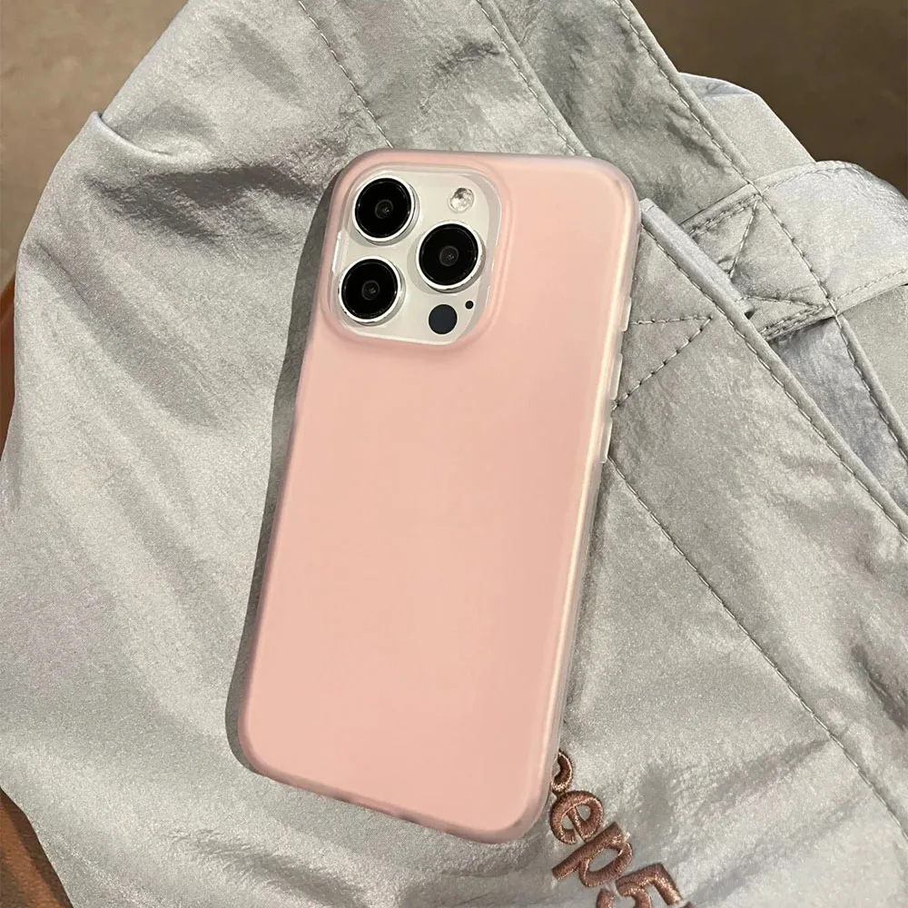 Soft Matte Candy Transparent Shockproof Silicone Phone Case
