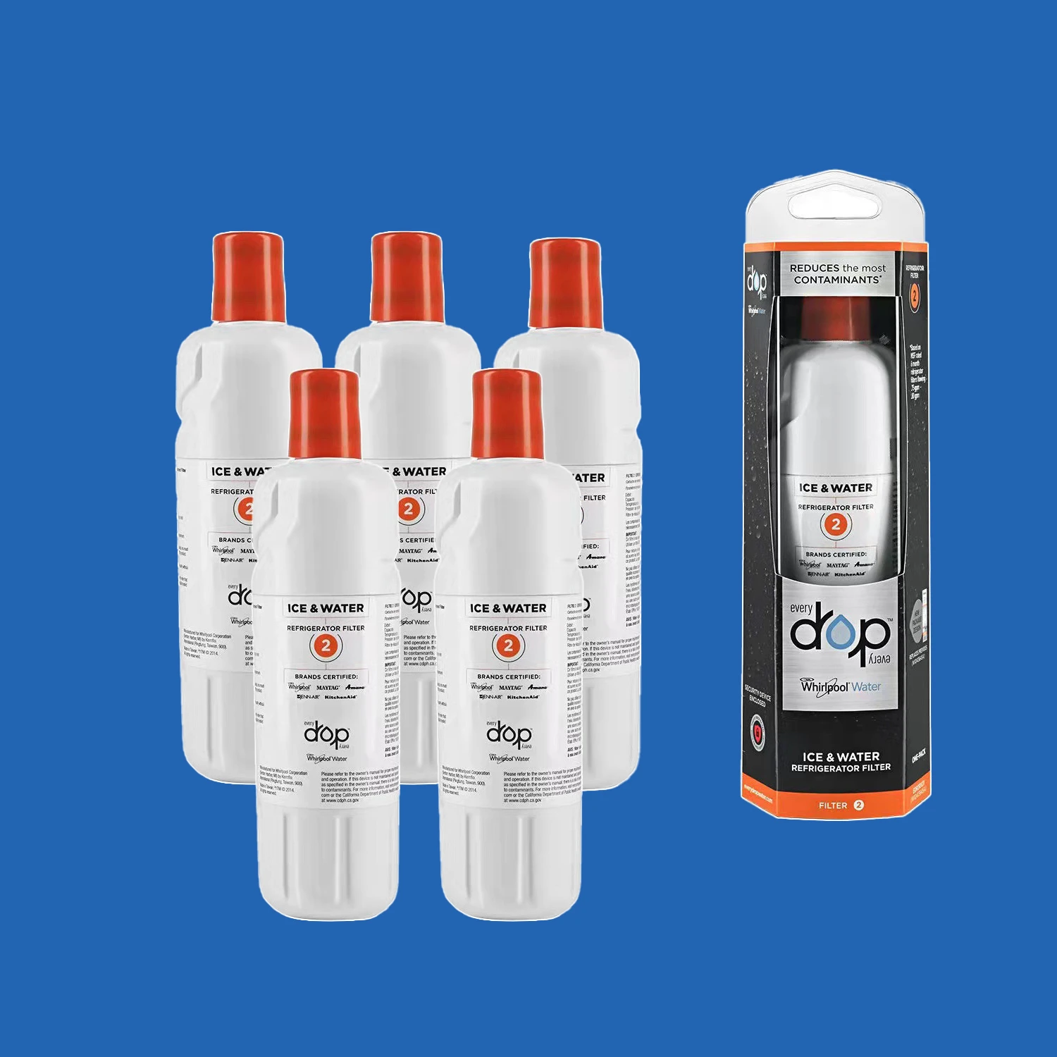 Refrigerator Water Filter 2, Edr2rxd1, Pack Of 5 Switches AliExpress