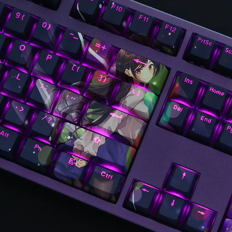 keycaps rbg translúcido cereja perfil para teclado mecânico tema keycaps