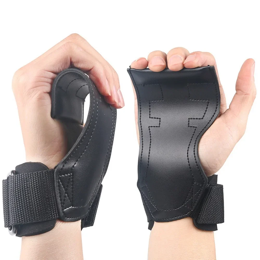 Bench Press Weight Lifting Wrist Hooks Straps PVC Deadlift Gloves and Grip Pads for Fitness Gym Training Dumbbell Pull-Ups F06 2