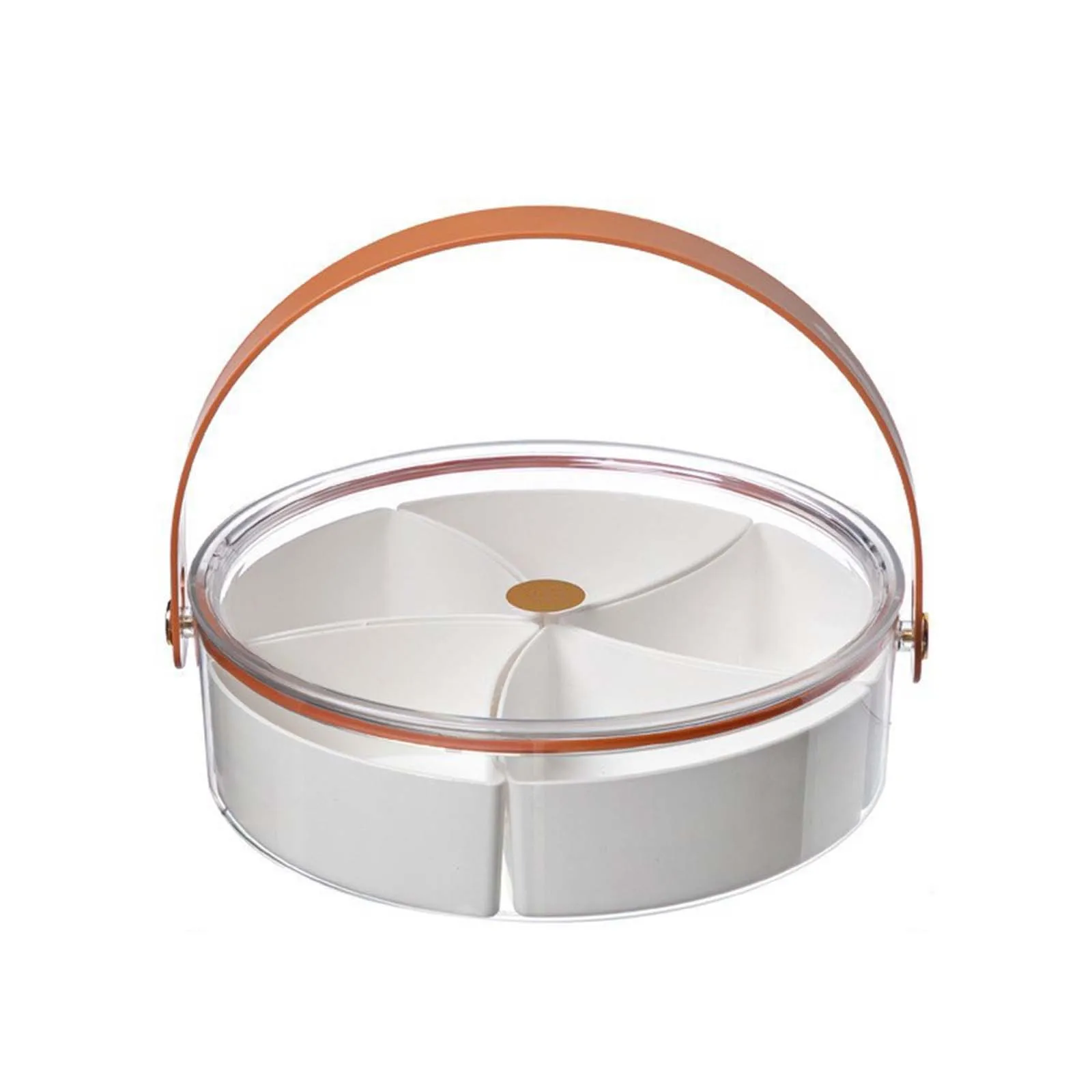 Simplicity Transparent Portable Fruit Plate Outdoor Handle Ice Bucket Creative Living Room Home Compartment Snack Fruit Plate 5