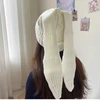 Rabbit Ears Knitted Woolen Hat Winter Thick and Warm Lambhair Ski Mask Beanie Hat for Women Balaclava Mask Beanies for Women 6