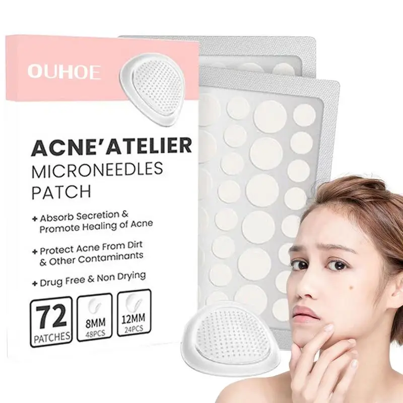 Invisible Pimple Patches For Face Pack Of 72 Dots For Spots Microneedles Blemish Patch Pimple Patches Zit Stickers Fast Acting