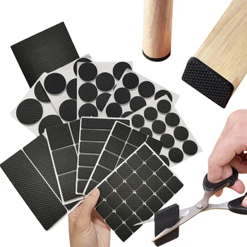 Coussinets en caoutchouc pour pieds de chaise, tapis antidérapant, amortisseur de pare-chocs, protection des pieds de Table auto-adhésive, matériel de protection du sol 1