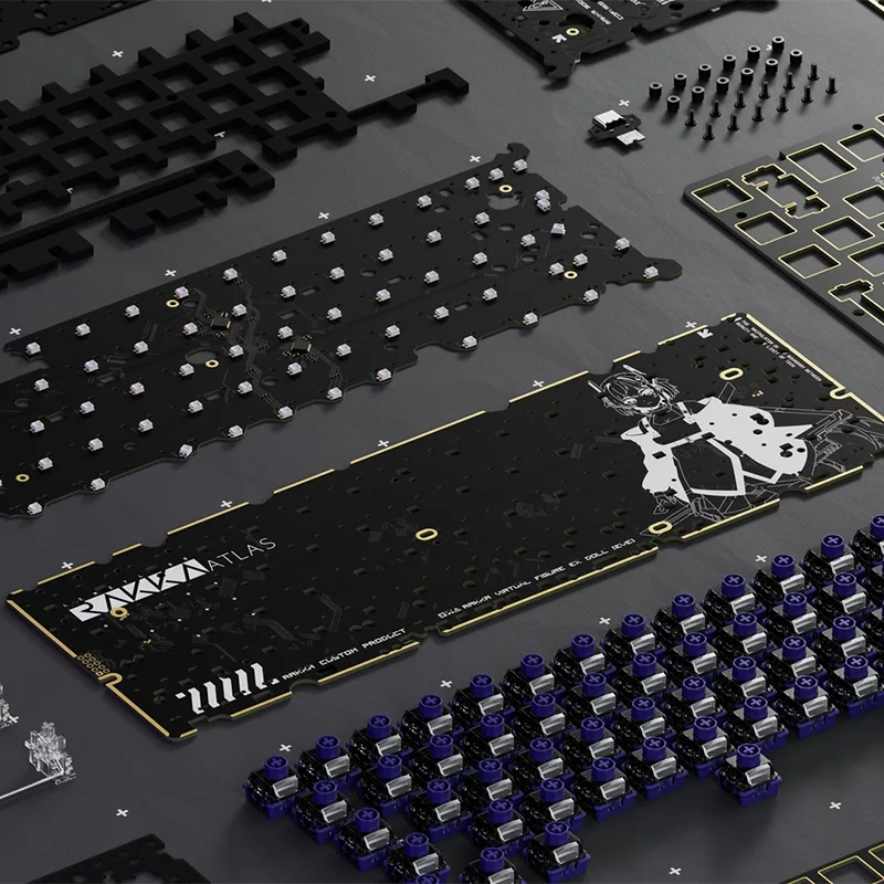 RAKKA 60 ATLAS HE キーボード PCB フォームセット ホール効果