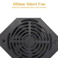 พาวเวอร์ซัพพลายสำหรับคอมพิวเตอร์ตั้งโต๊ะเล่นเกม ATX สีดำ 500W ราคาประหยัด พร้อมพัดลมระบายความร้อนสีดำขนาด 120 มม. สำหรับคอมพิวเตอร์ตั้งโต๊ะเล่นเกมและเซิร์ฟเวอร์ 4