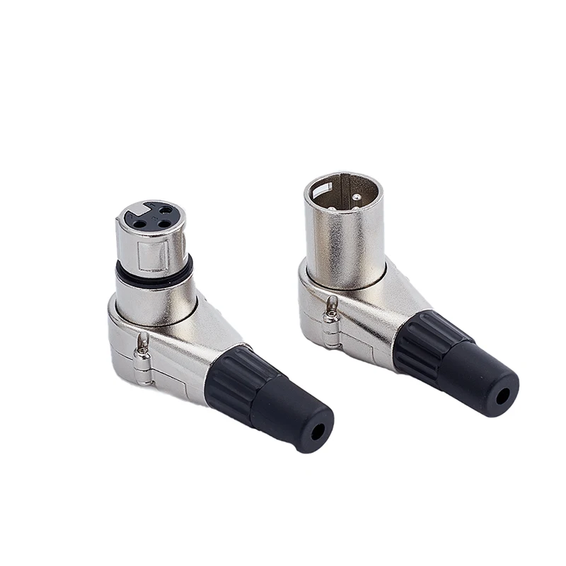 Audio cable 3Pin Right Angle XLR Connector Male Female Micphone Plug Audio Cable