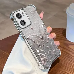 Glitter Plating Protective Butterfly Shockproof Cover - Motorola Moto G06 Power (HFDDSJFSHD002A)