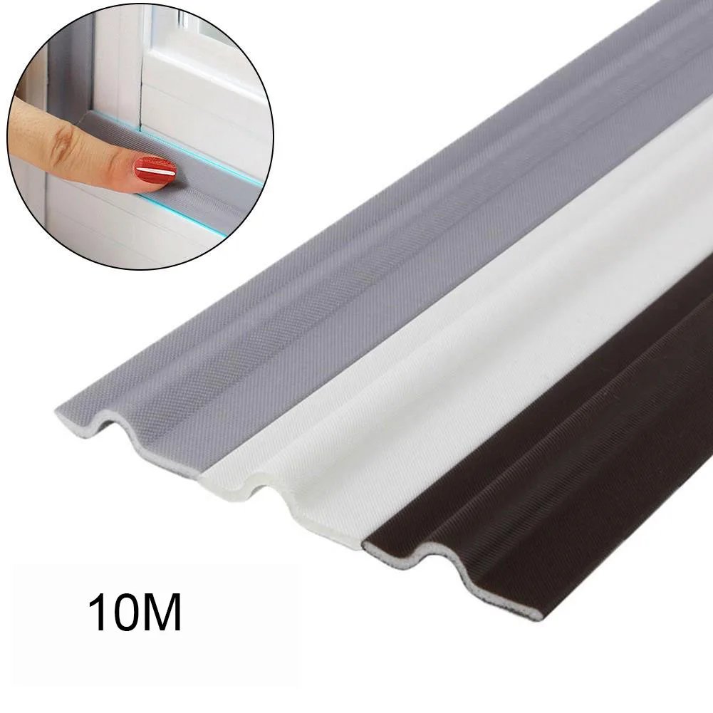 

10M Window Sealing Strip Windproof Seal Acoustic Foam Adhesive Tape Soundproof Sound Insulation Door Gap Strips