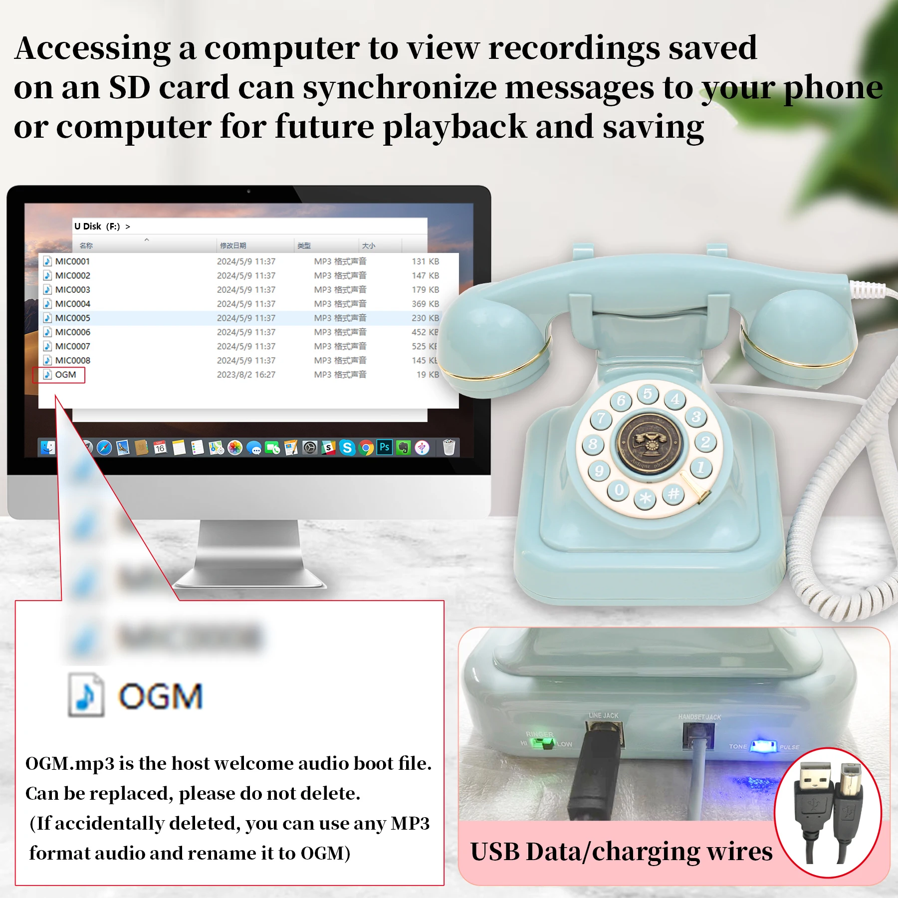Voice Inalambrico Para Escuchar Mensajes En Telefono Fijo Voice