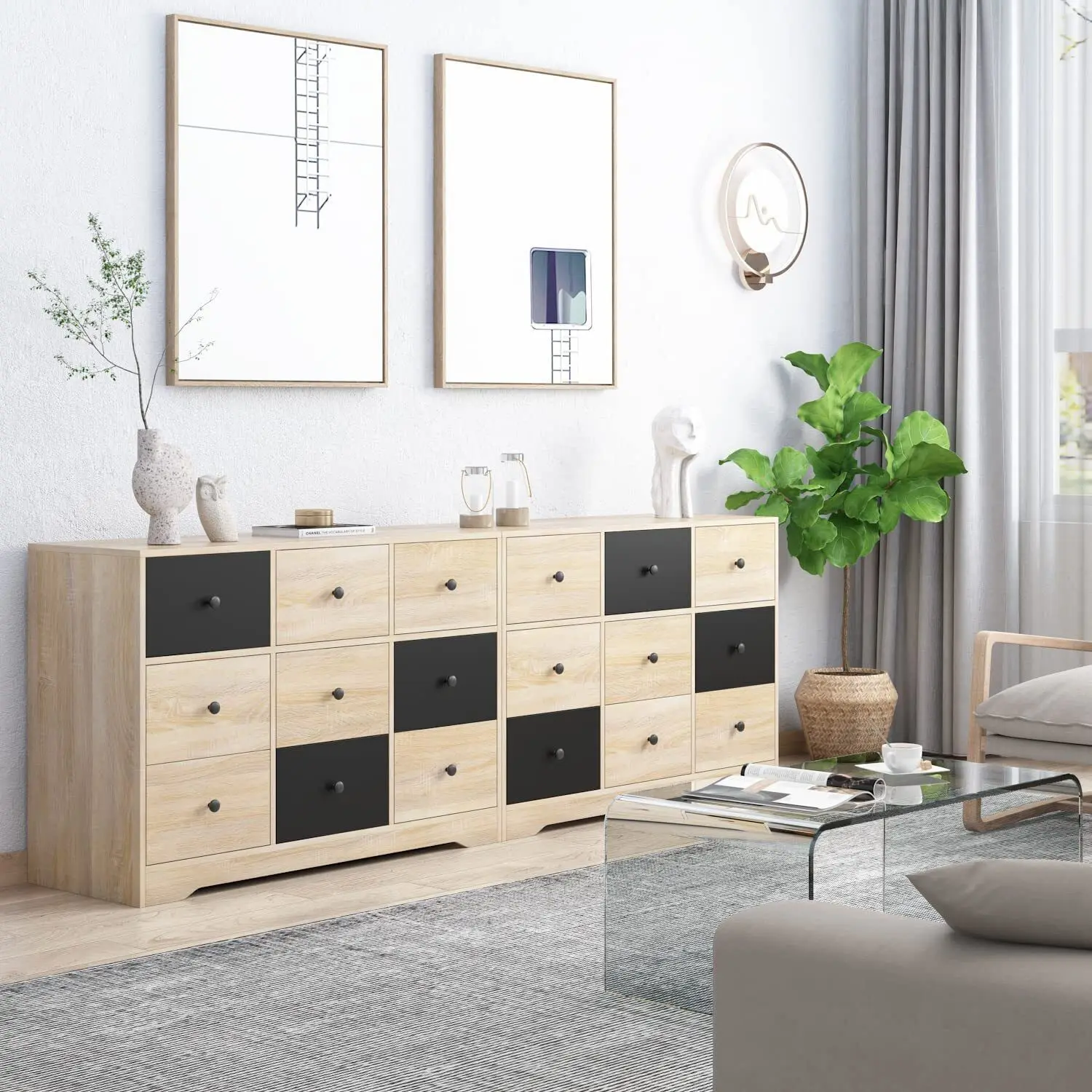 Dresser 9 Drawer Bedroom Furniture Storage Chest Organizer Closet Cabinet Home 54 JFurnitures 2026