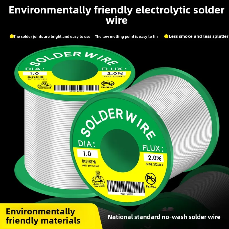 50g 0.8/1.0/1.2mm Soldering Wire Soldering Iron Solder Wire Line with Lead-free High Purity with Low Temperature Soldering Wire