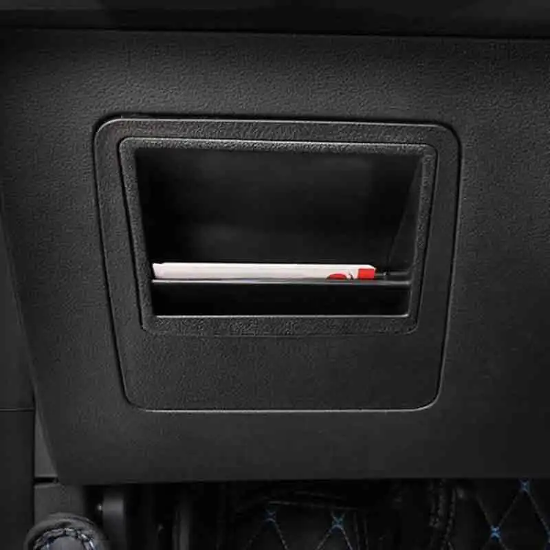 Car Front Dashboard Fuse Cover Storage Box Bin Card Coin Case Trim Fit for Hyundai Elantra Black Plastic