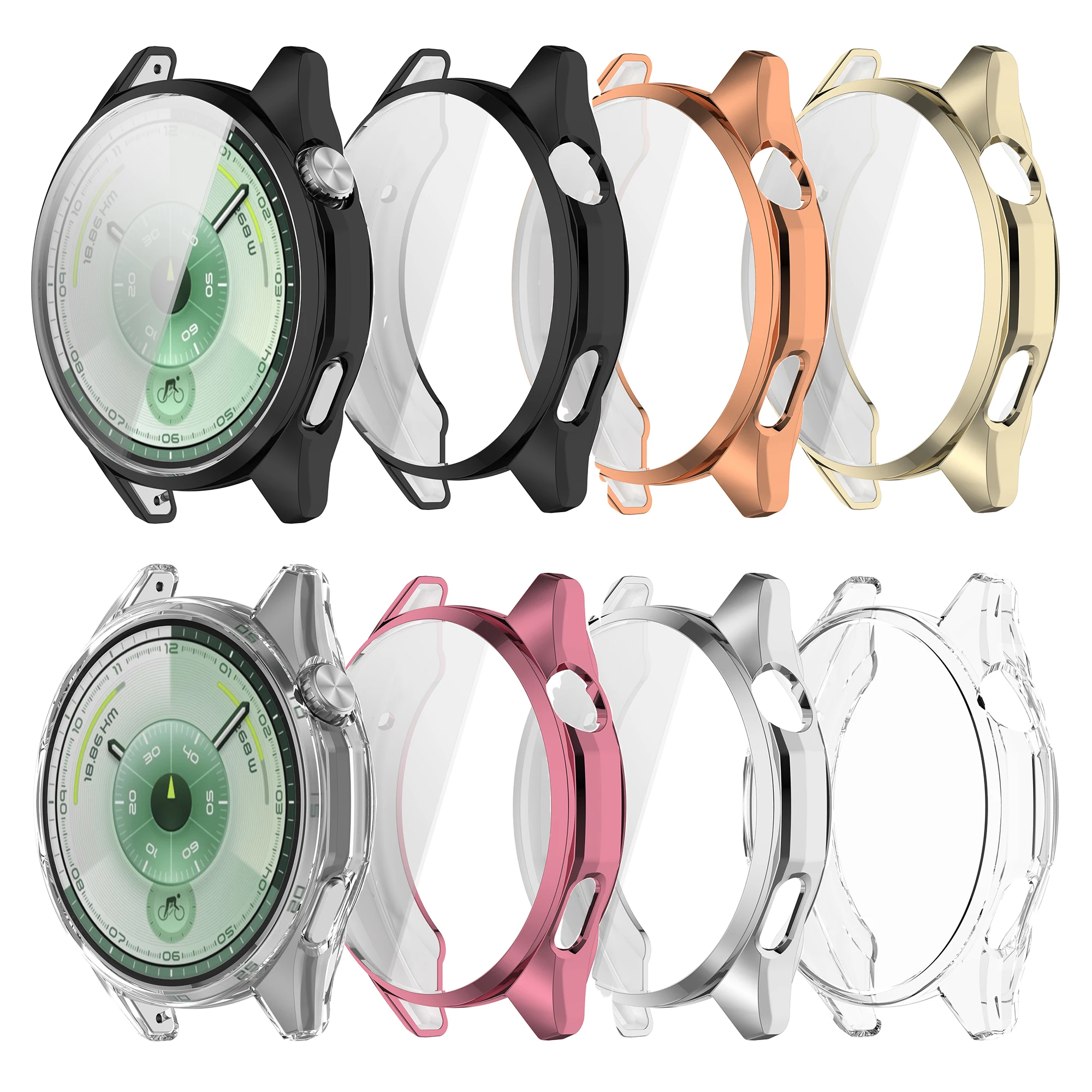 Premium TPU Protective Case for Smartwatch - Full Screen Protector Shell & Bumper Cover