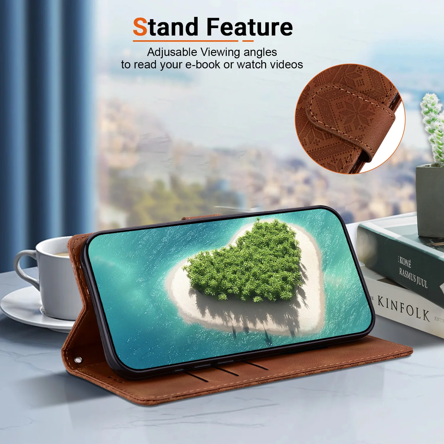 Enhanced Leather Stand Flip Wallet Case - Premium Protective Cover
