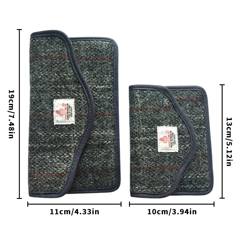 Woolen Fabric Car Key Faraday Bag RFID Anti-radiation Signal Shielding Mobile Phone Bag Double-layer Anti-magnetic Scanning  Bag 5