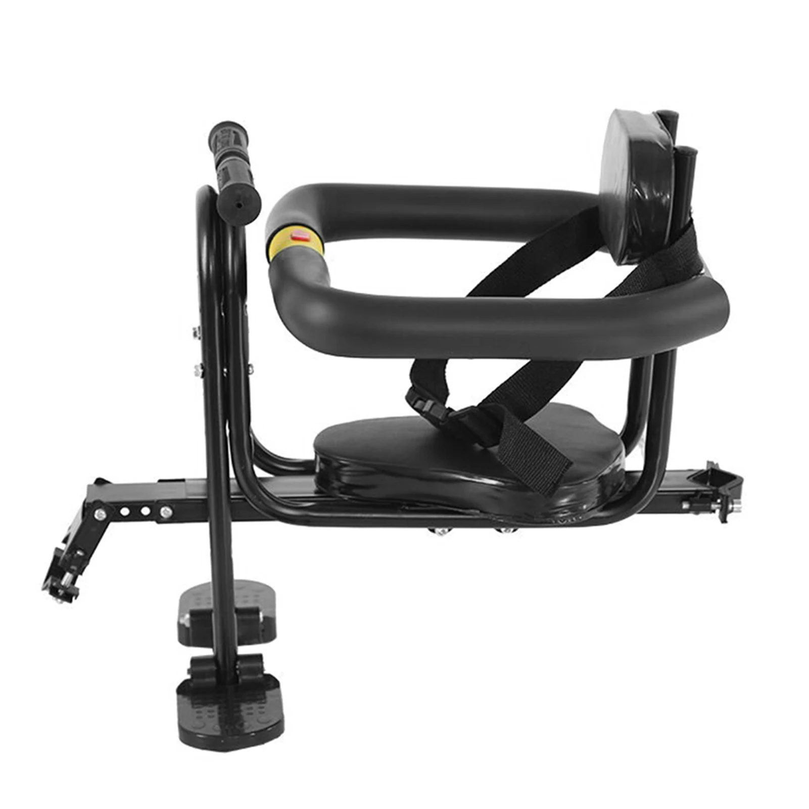 Safety Child Saddle Front Bicycle Seat Child Safety Child Saddle with Pedals and Support for MTB Road Bike Front Seat for Kid