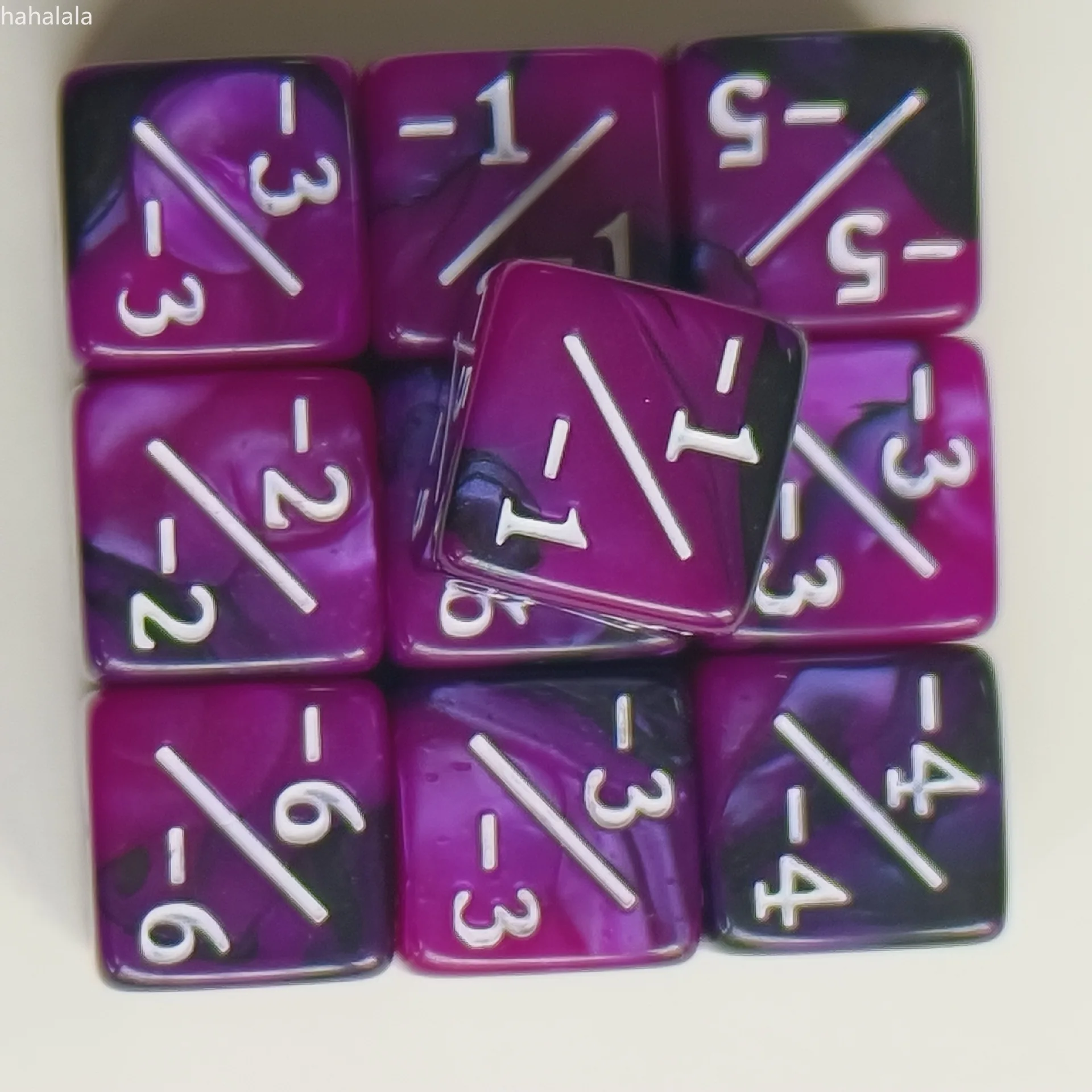 10pcs 16mm 사각형 각도 플러스 마이너스 기호 주사위 D6 플러스 마이너스 주사위 Wanzhi 카드 Rpg 보드 게임 엔터테인먼트 주사위 세트 Dnd 세트
