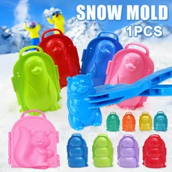 Moule à neige avec pince pour faire des boules de neige, jouet d'extérieur pour enfants, jeux d'hiver 