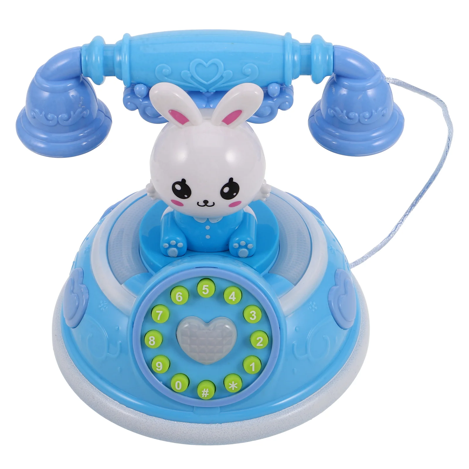 Retro Telephone Toy Cellular Training Electronic Landline Pretend Party Favor Kids Play Plastic Toddler Light Rotary 5