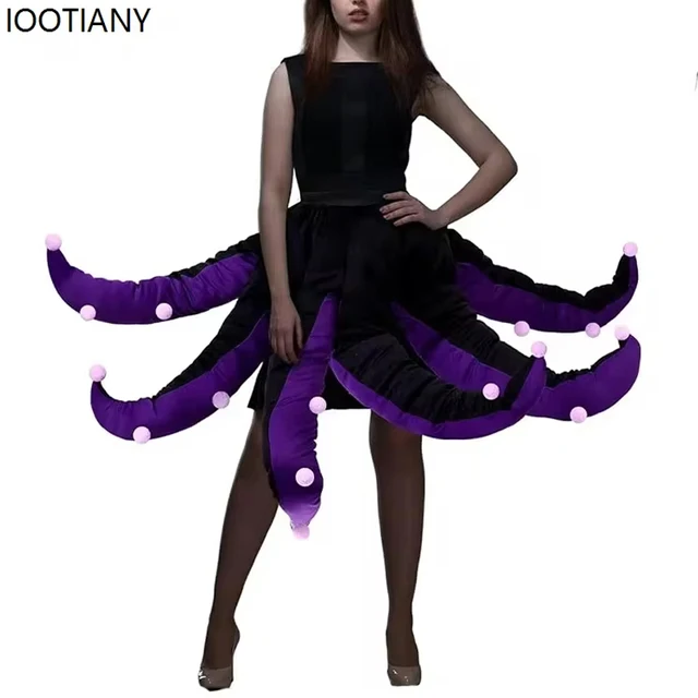 Purple Black Octopus Skirt With Long Tentacles Women Witch Purple Black Octopus Skirt With Long Tentacles Women Witch
