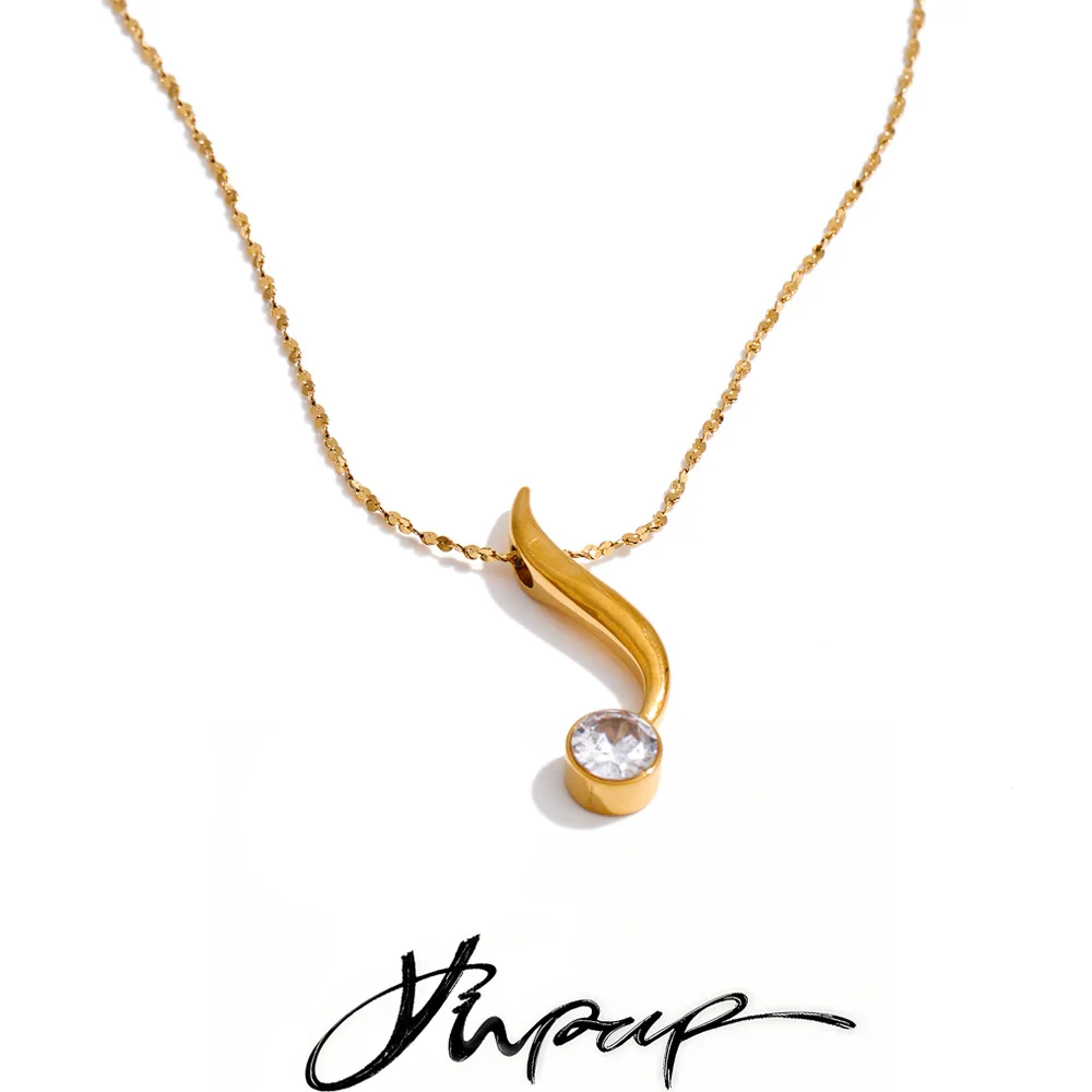 Yhpup Stainless Steel Pendant Necklace