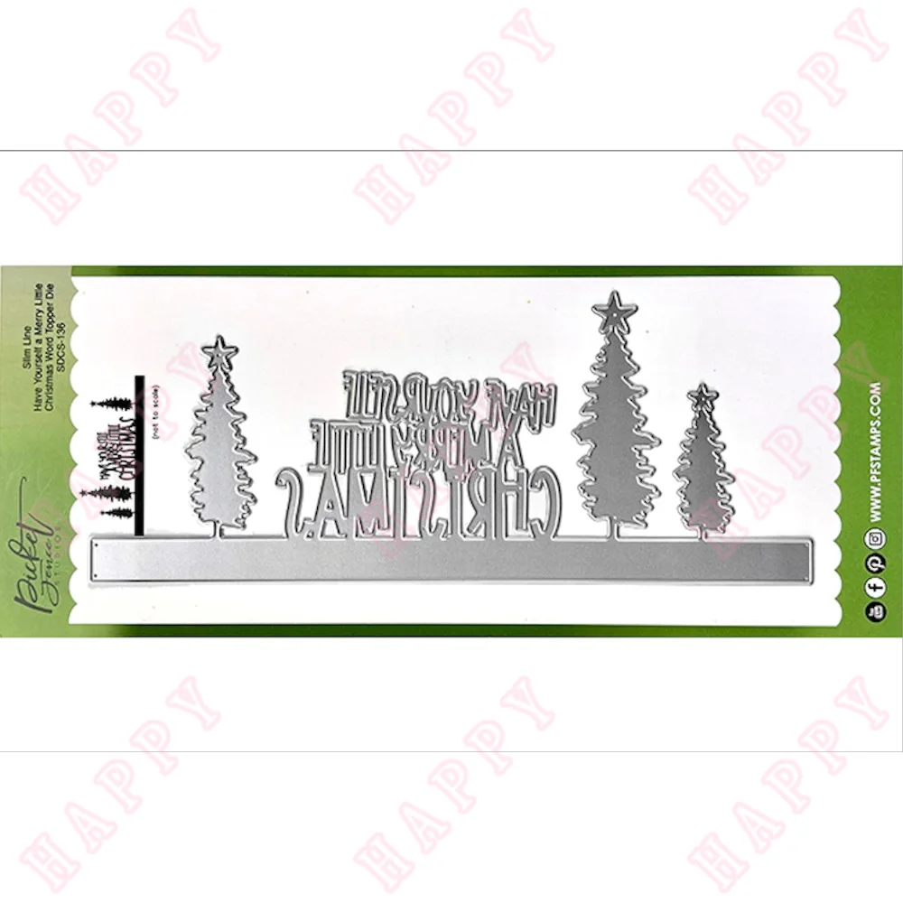 

New Metal Cutting Dies Christmas Word Topper For Scrapbook Diary Envelope Decoration Paper Craft Embossing Template DIY Handmade