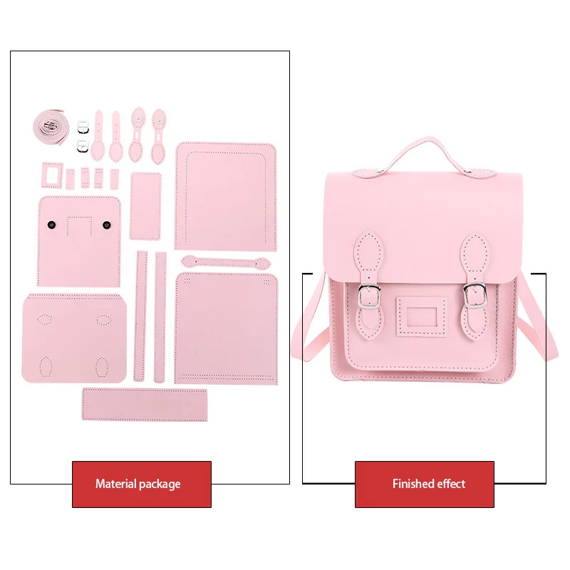 Paquete de 2 Bolsos de material cuero para Bricolaje, Conjunto de  Materiales para Niños, Cuero Artes BLESIY material para hacer bolsos