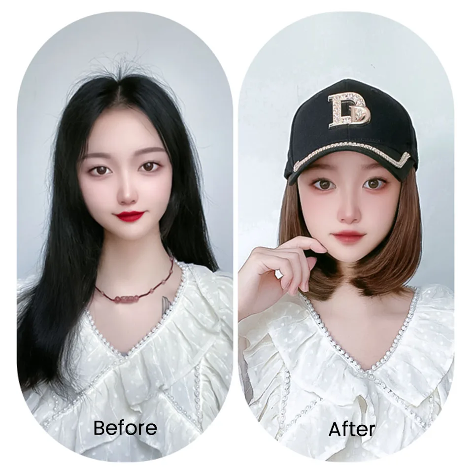 Synthetic Short Bob Wig Cap for Women with Heat Resistant Fiber