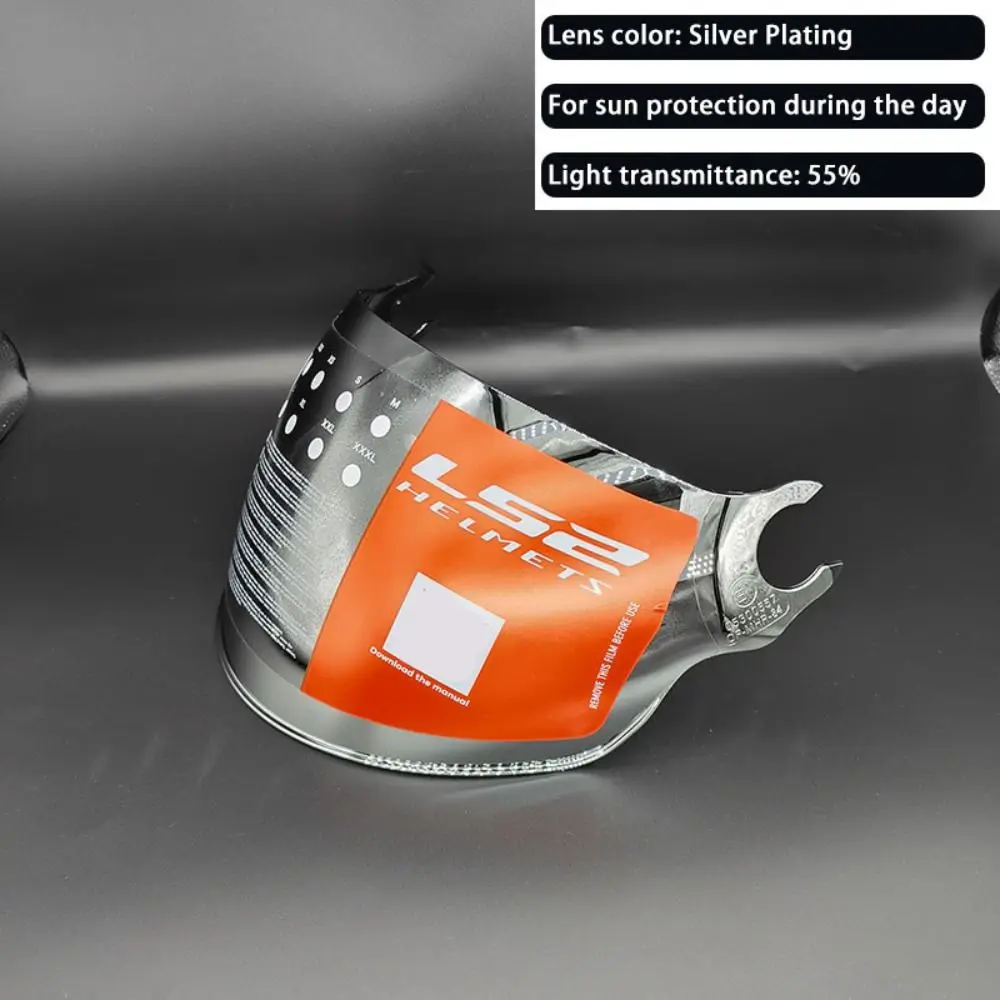 OF562 Windproof LS2 Helmet Visor Mirrored Helmet Parts Replacement Helmet Lens UV Protection Scratch-resistant Visor Accessories