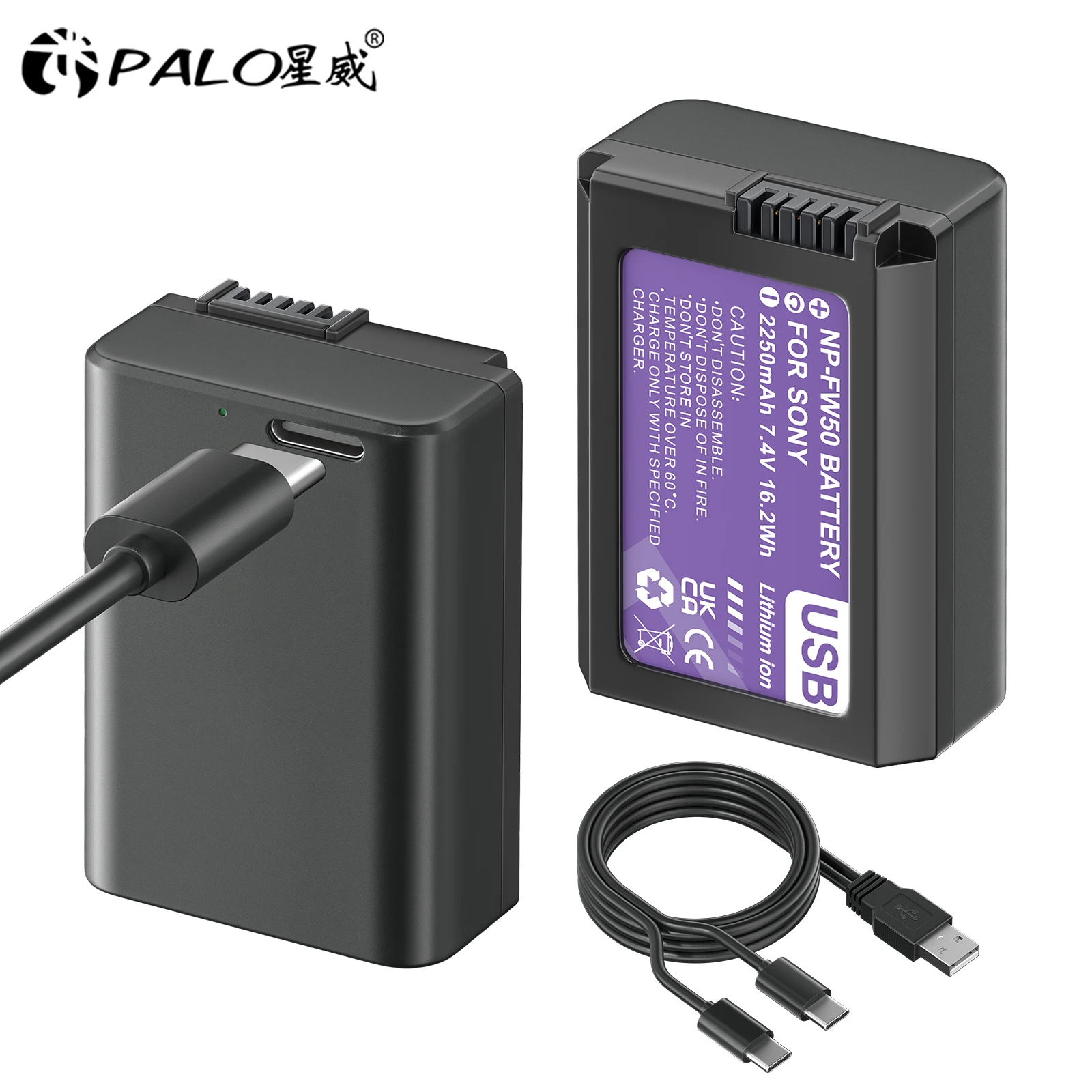 Palo Bateria Sony Np-fw50 np Fw50 Npfw50 para Câmeras Sony Alpha A6000 A5100 A6100 A6300 A6500 a7 A7ii A7s A7sii Rx10 ii iv