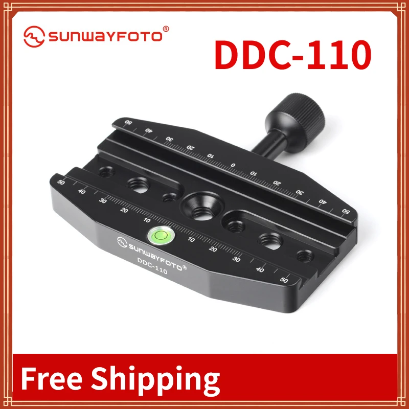 

SUNWAYFOTO DDC-110 110mm Screw-knob Release Clamp for Tripod Head Leveling Base Suit for Large format DLSR and Telephoto Lens