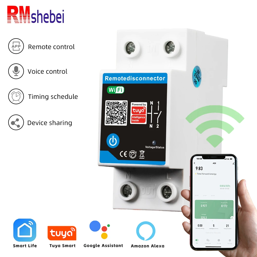 Api Tuya 2p Zigbee Smart Circuit Breaker Metering Smart Timer Remote