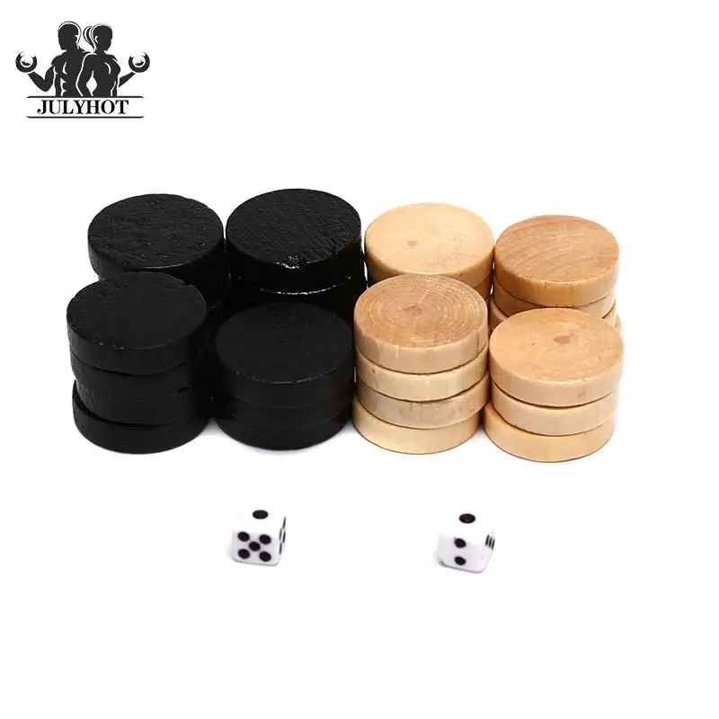 30 Pezzi Di Scacchi Da Backgammon Con Dama Di Dama In Legno Con 2 Dadi Per Adulti Gioco Da Tavolo Per Bambini