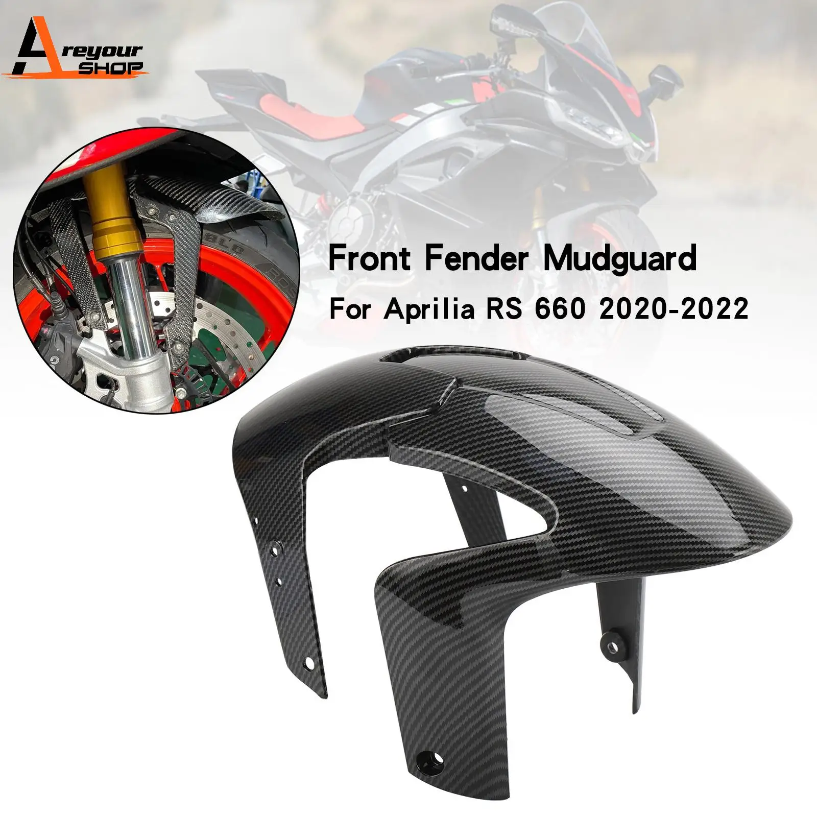 

Areyourshop Front Fender Mudguard Fairing For Aprilia RS 660 2020-2022 Carbon