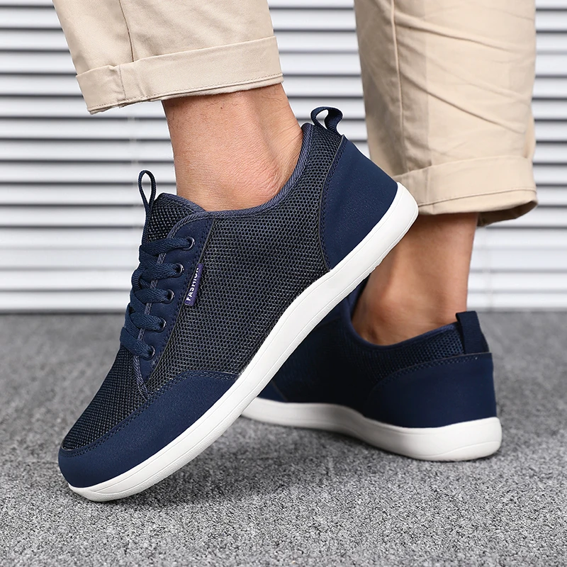 New Fashion Men's Sneakers Wide Toe Breathable Barefoot Sports Large Summer Trendy Black Mesh Casual Walking Shoes Hot Selling