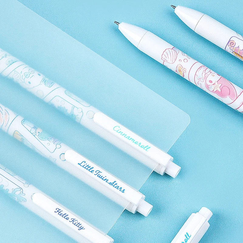 6pcs Sanrio Gel Pen Kawaii Melody Hellokitty Cinnamoroll Kuromi Neutral Pen  Roller Ball Pen School Supplies