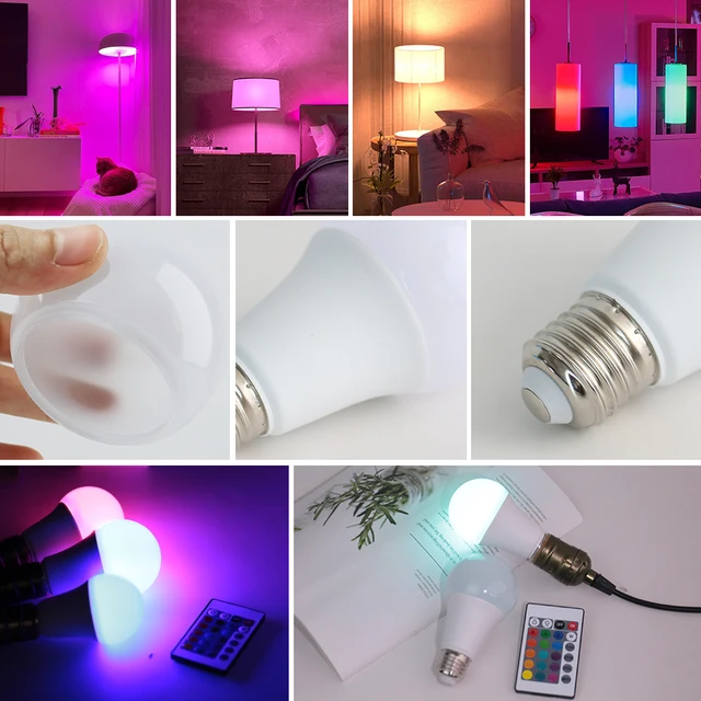 다채로운 조명을 제공하는 RGB LED 전구