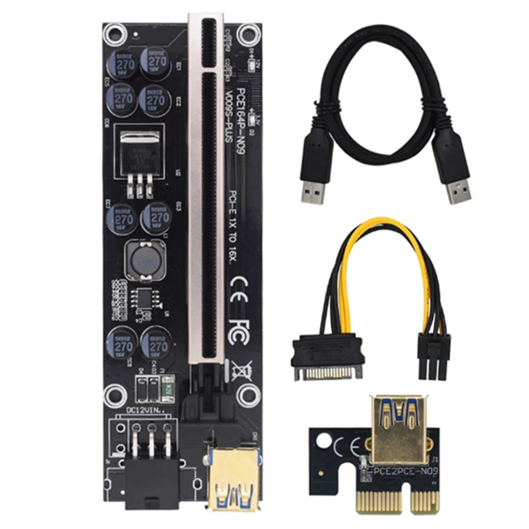 

Карта расширения 009S Plus, адаптер VER009S PCIE PCI-E PCI Express X16 GPU 6in, 1X 16X удлинитель USB 3,0, 1 шт.