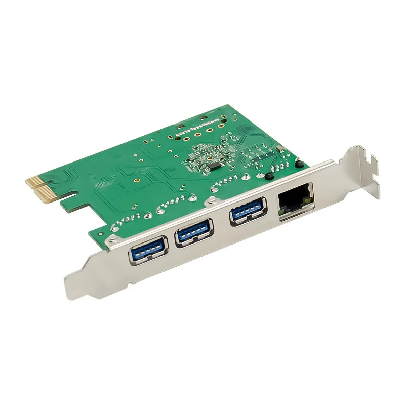 내부 PCI Express X1 기가비트 이더넷 확장 카드(USB30 및 19P AX88179 포트 포함) ROHS 인증 어댑터 재고 있음